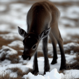 A baby reindeer