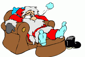 Merry Christmas! Its Christmas Day for one tired Santa